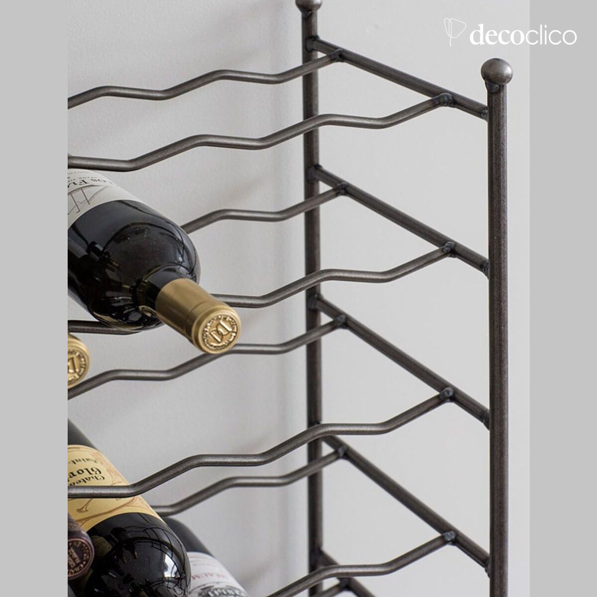 Metal bottle rack, 7 levels, 42 compartments