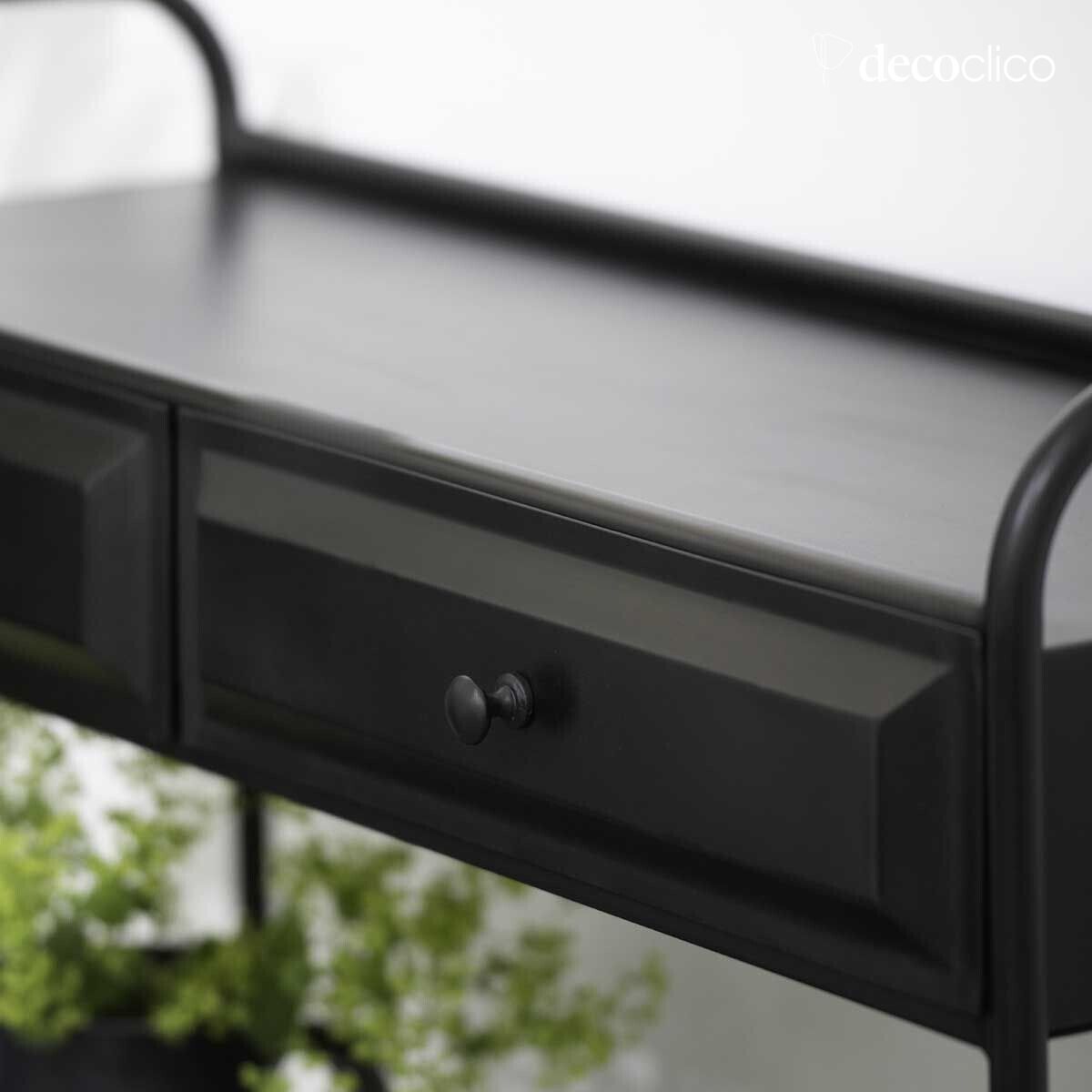 Metalen console met 4 laden, matzwart Bonnie