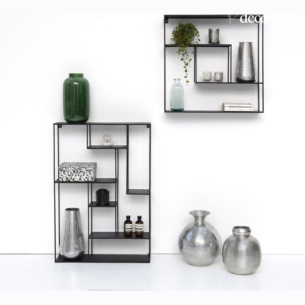 Metalen wandplank van matzwart draad Uptown