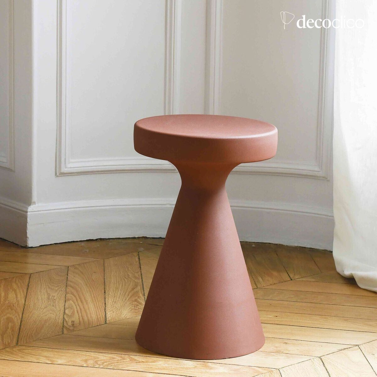 Metallhocker in Terracotta, H 46 cm  Tosca