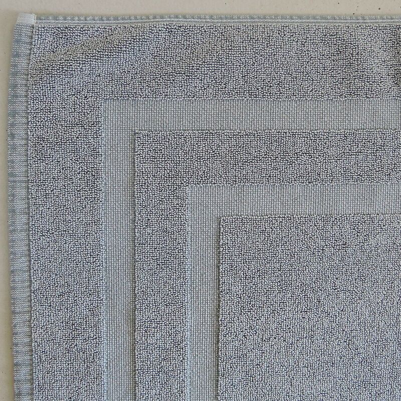 Mineral blue toweling bath mat 50 x 70 cm