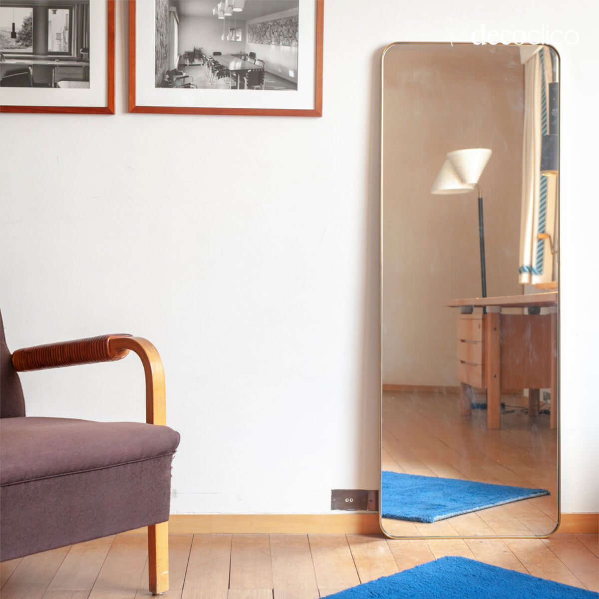 Miroir à cadre doré 50 x 135 cm Ascain