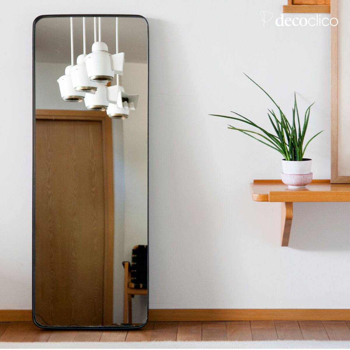 Miroir à cadre noir 50 x 135 cm Ascain