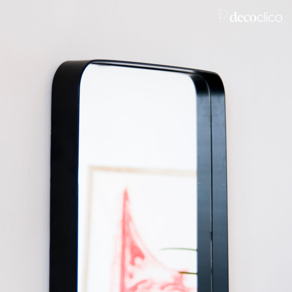 Miroir à cadre noir 50 x 135 cm Ascain