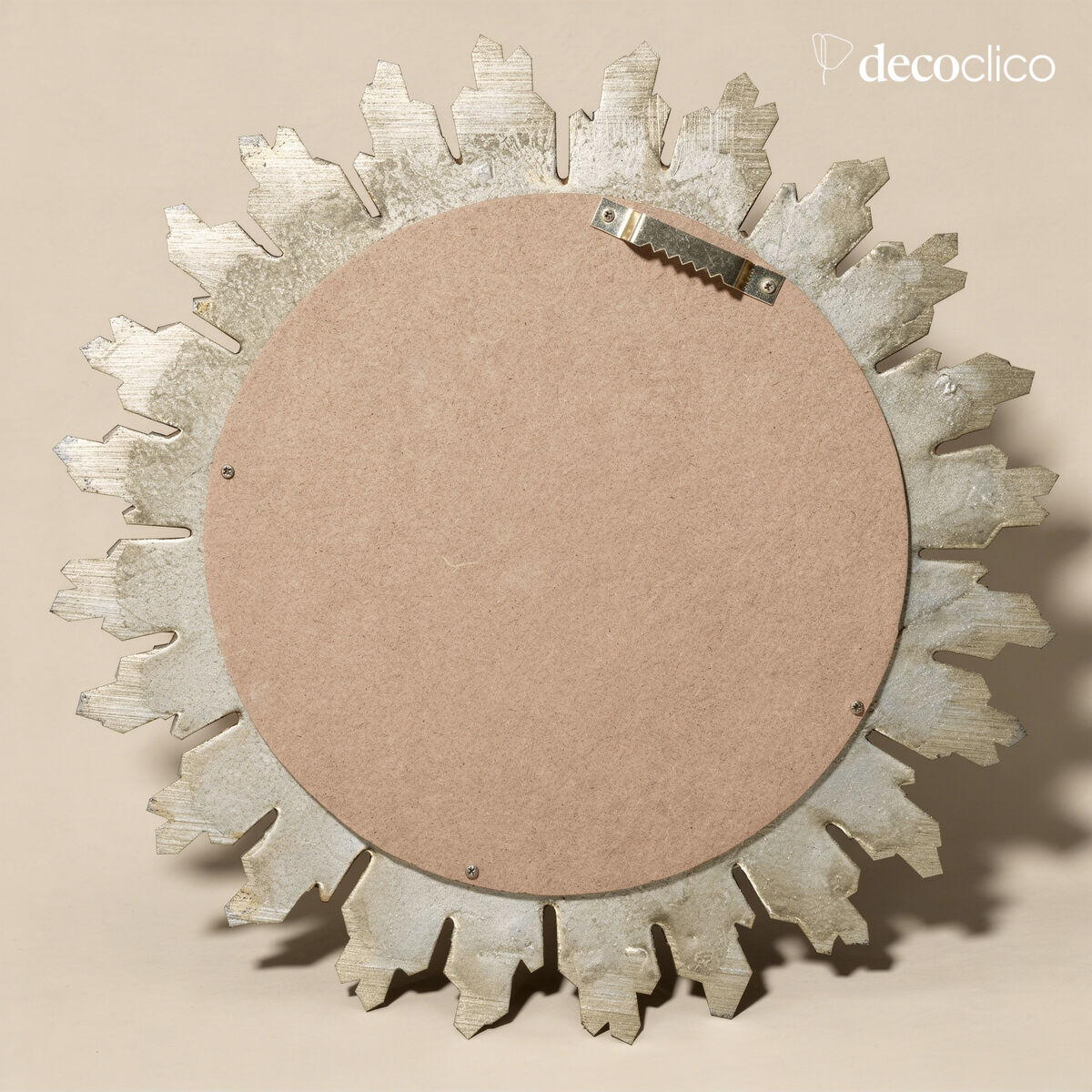 Miroir convexe rond forme soleil ton silver