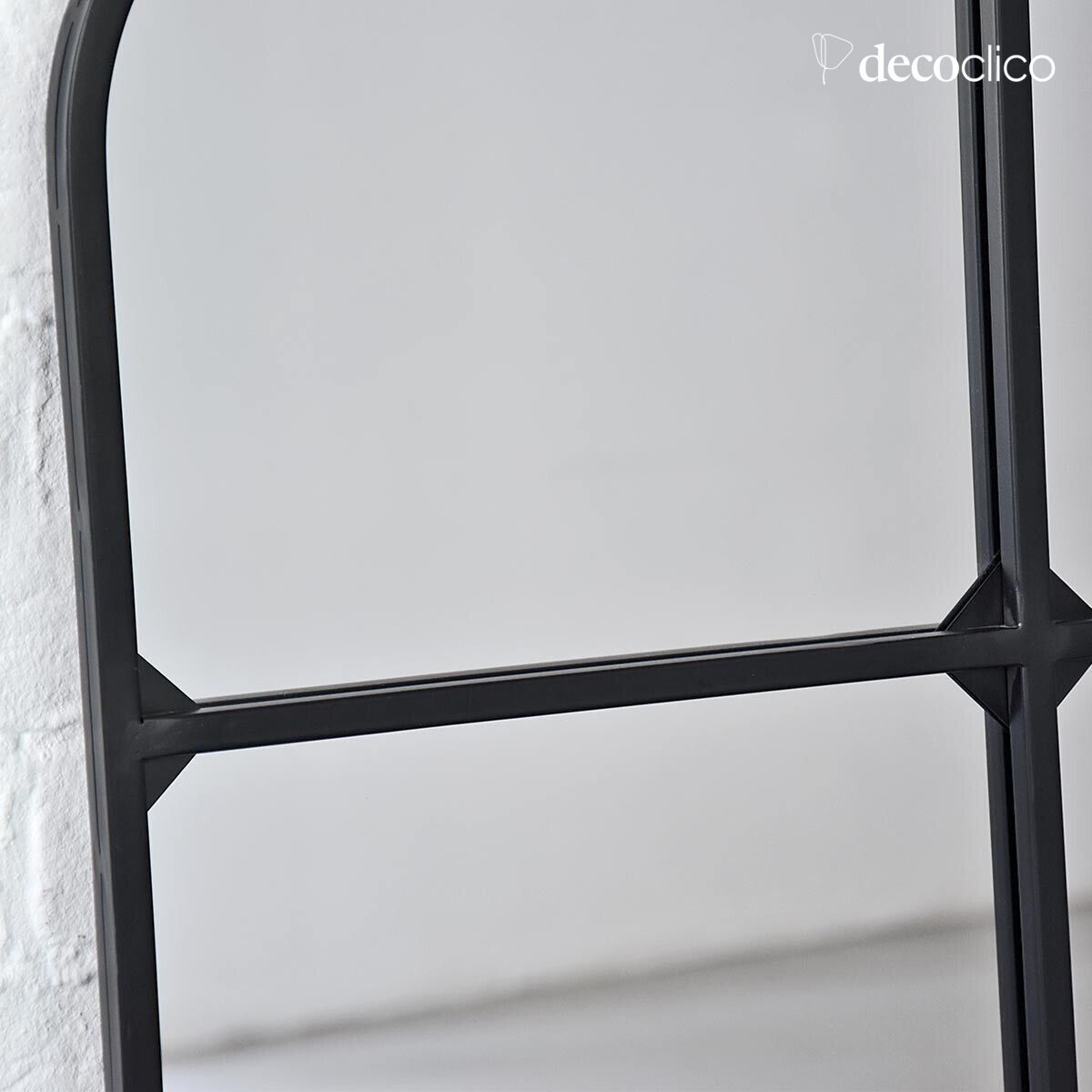 Miroir fenêtre en métal noir 130 x 90 cm Saïgon