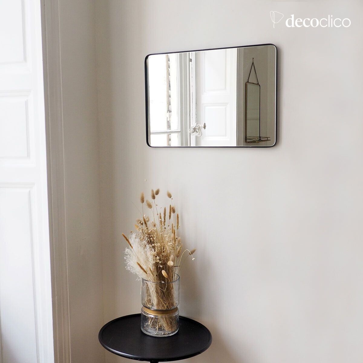 Miroir rectangulaire en laiton noir 58 x 40 cm