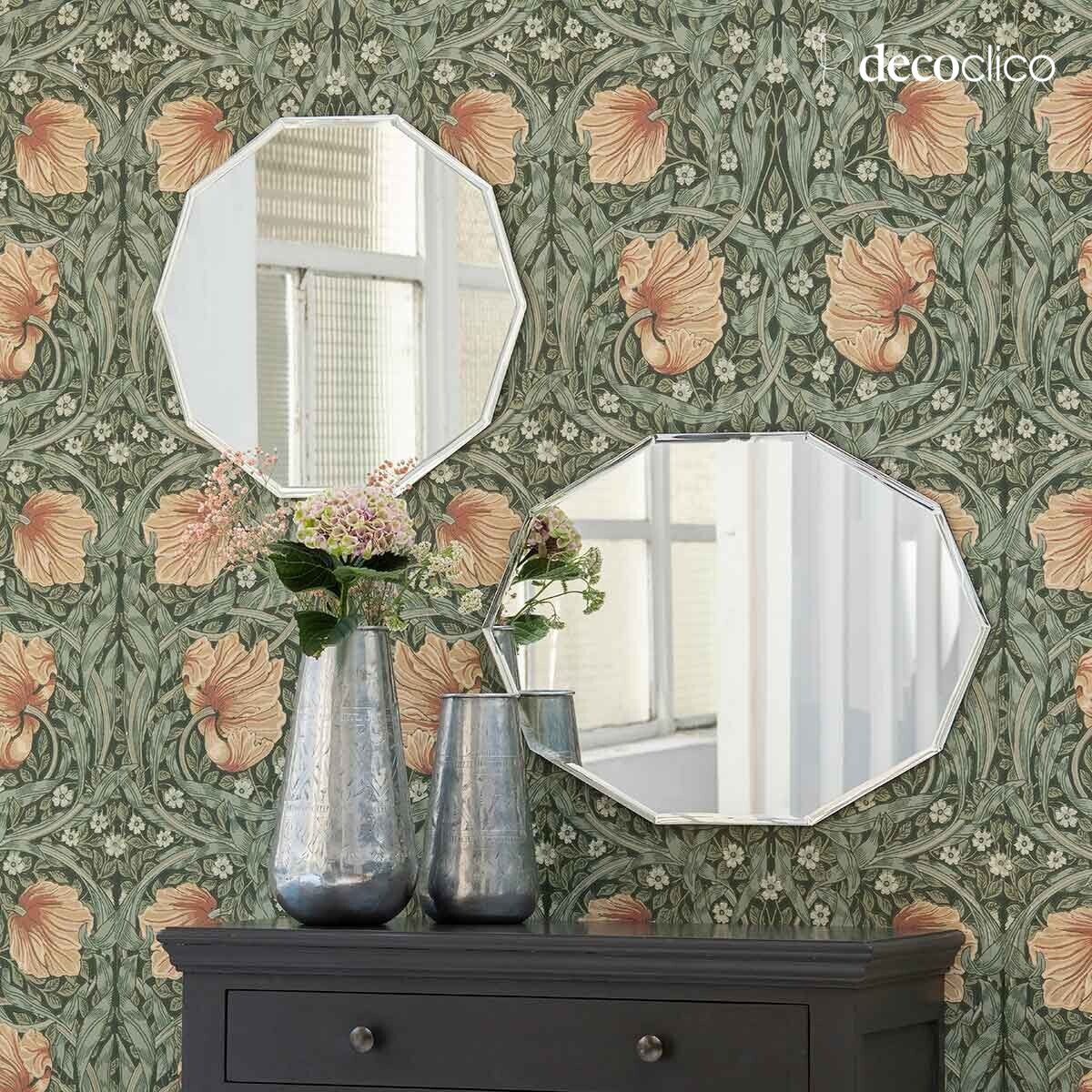 Miroir rond décagonal biseauté 44 x 47 cm Léonie