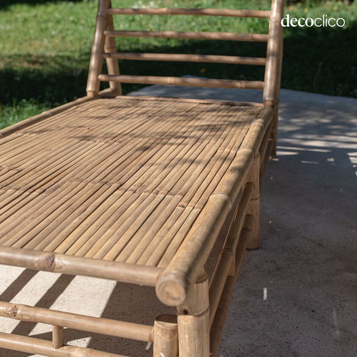 Natural bamboo deckchair Taman