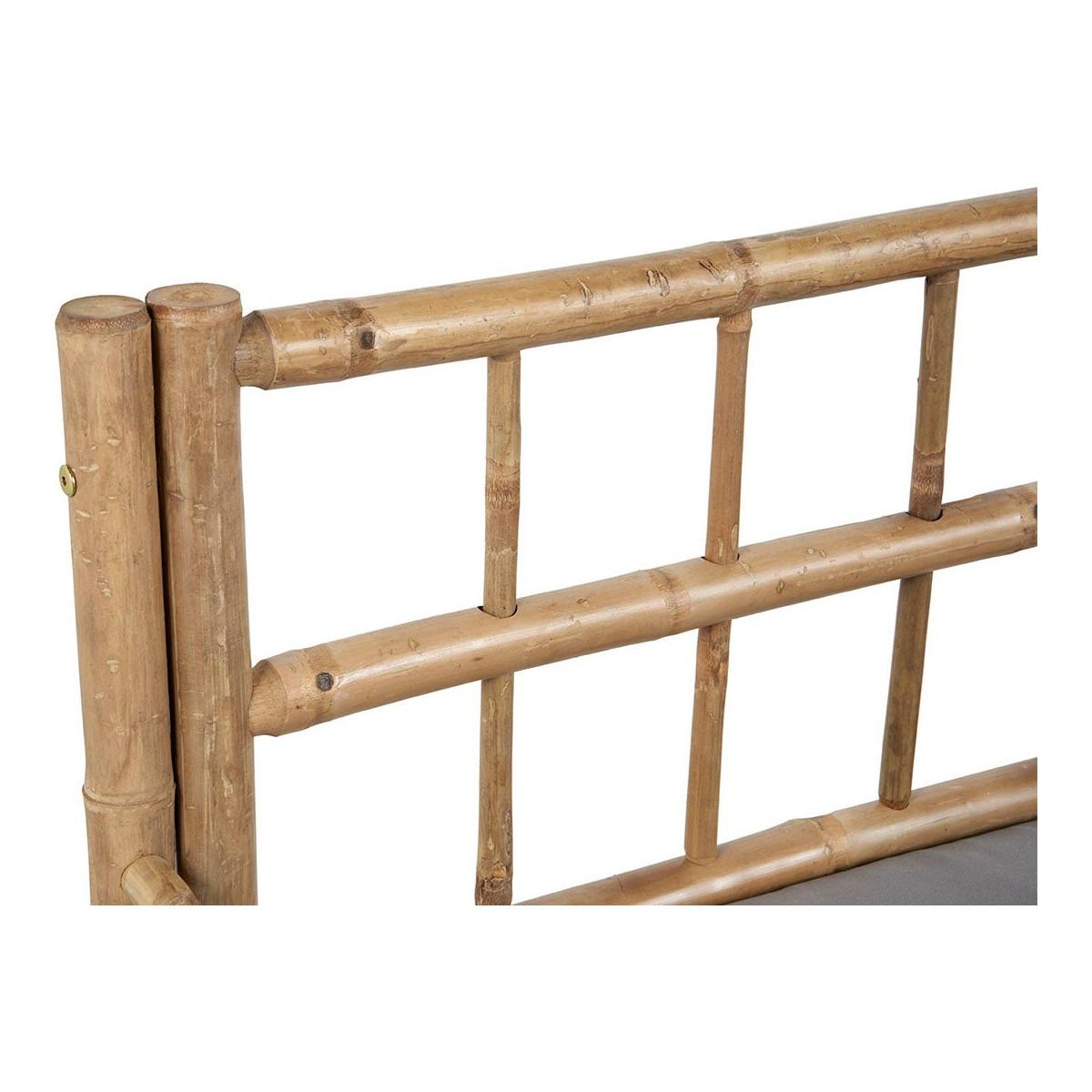 Natural bamboo garden bench with gray outdoor cushion Taman