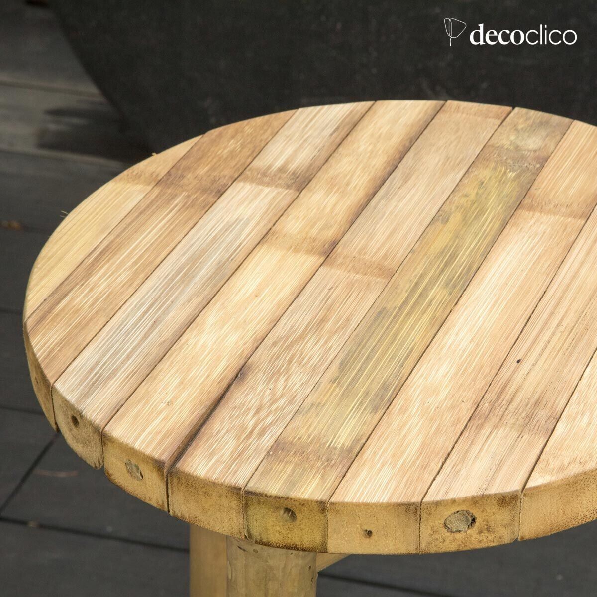 Natural bamboo tripod bar stool Taman