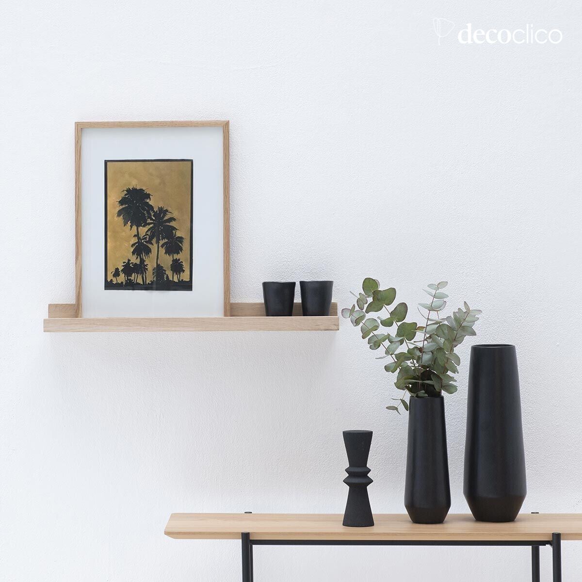 Natural oak picture shelf 60 cm FSC Mood