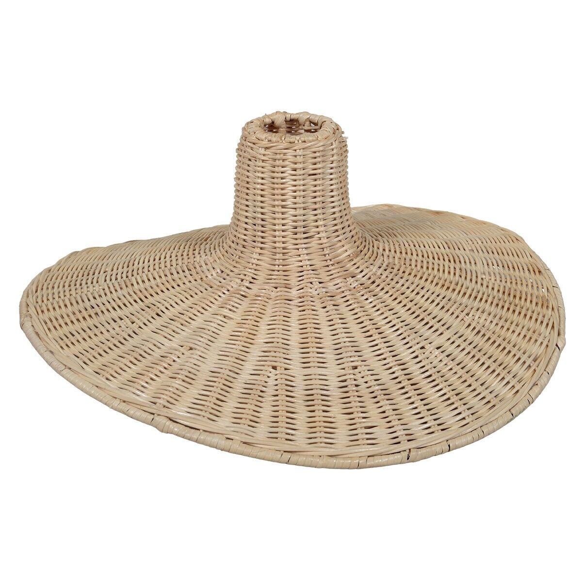 Nicht elektrifizierte Aufhängung in Form einer Haarnadel aus geflochtenem Rattan, Durchmesser 50