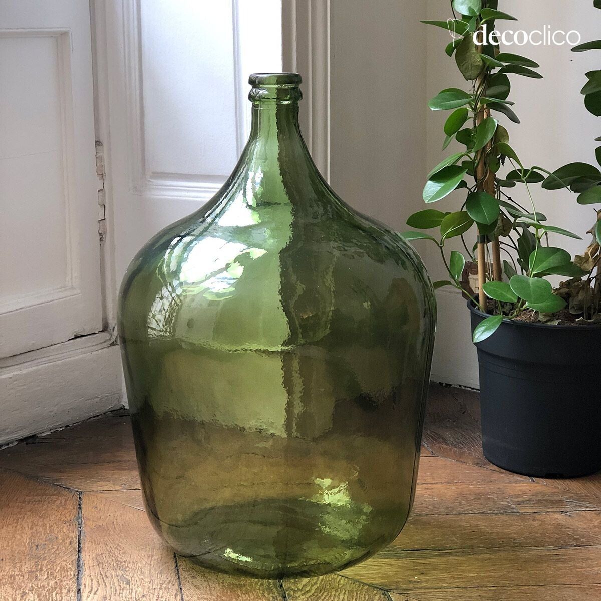 Olivgrüne Glas-Mehrwegflasche 34 l