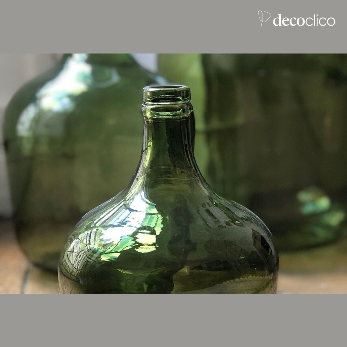 Olivgrüne Glas-Mehrwegflasche 34 l