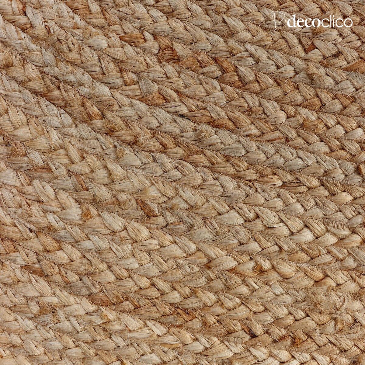 Oval mat in hand-woven natural jute 120 x 170 cm  Moka