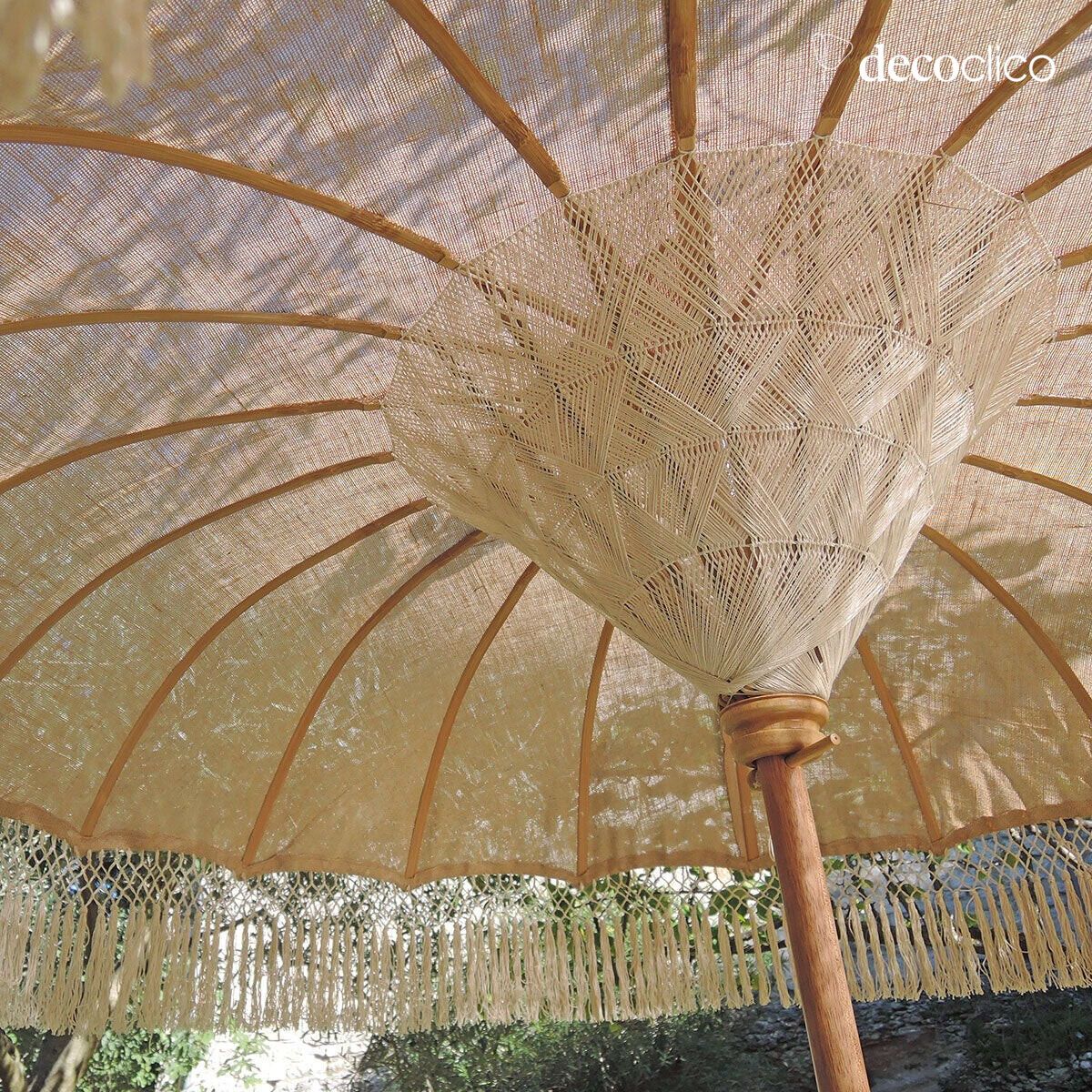Parasol type balinais en jute naturel