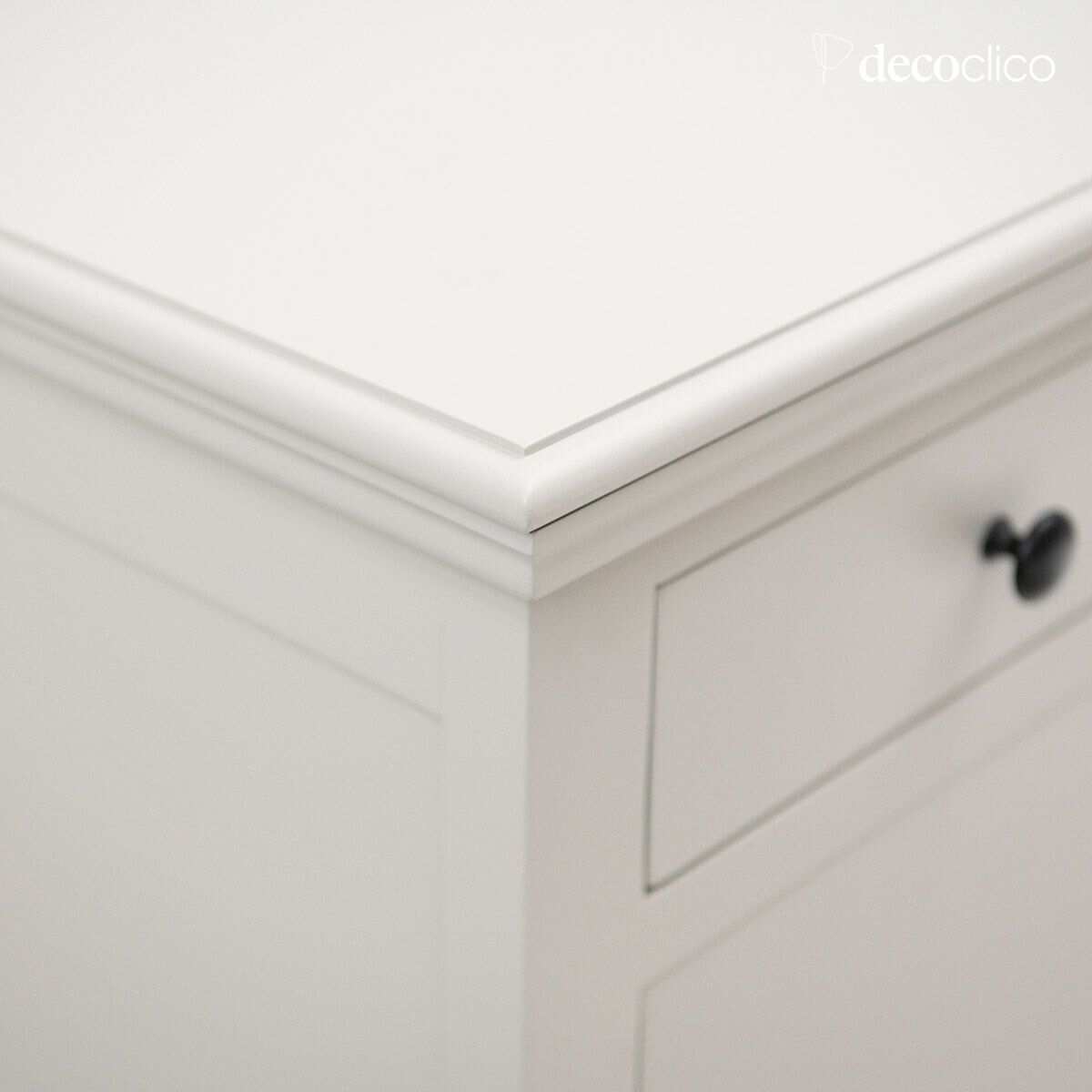 Pariser Sideboard 2 Türen 1 Schublade aus Seekiefer hellgrau Léandre