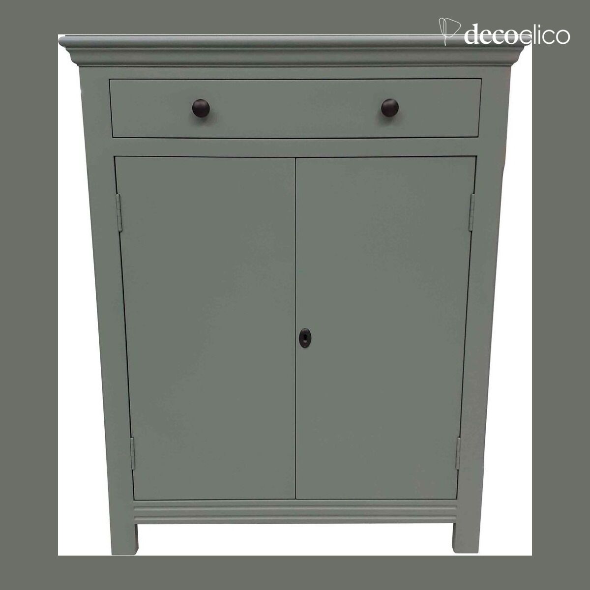 Pariser Sideboard, 2 Türen, 1 Schublade, Seekiefer, salbeigrün Léandre