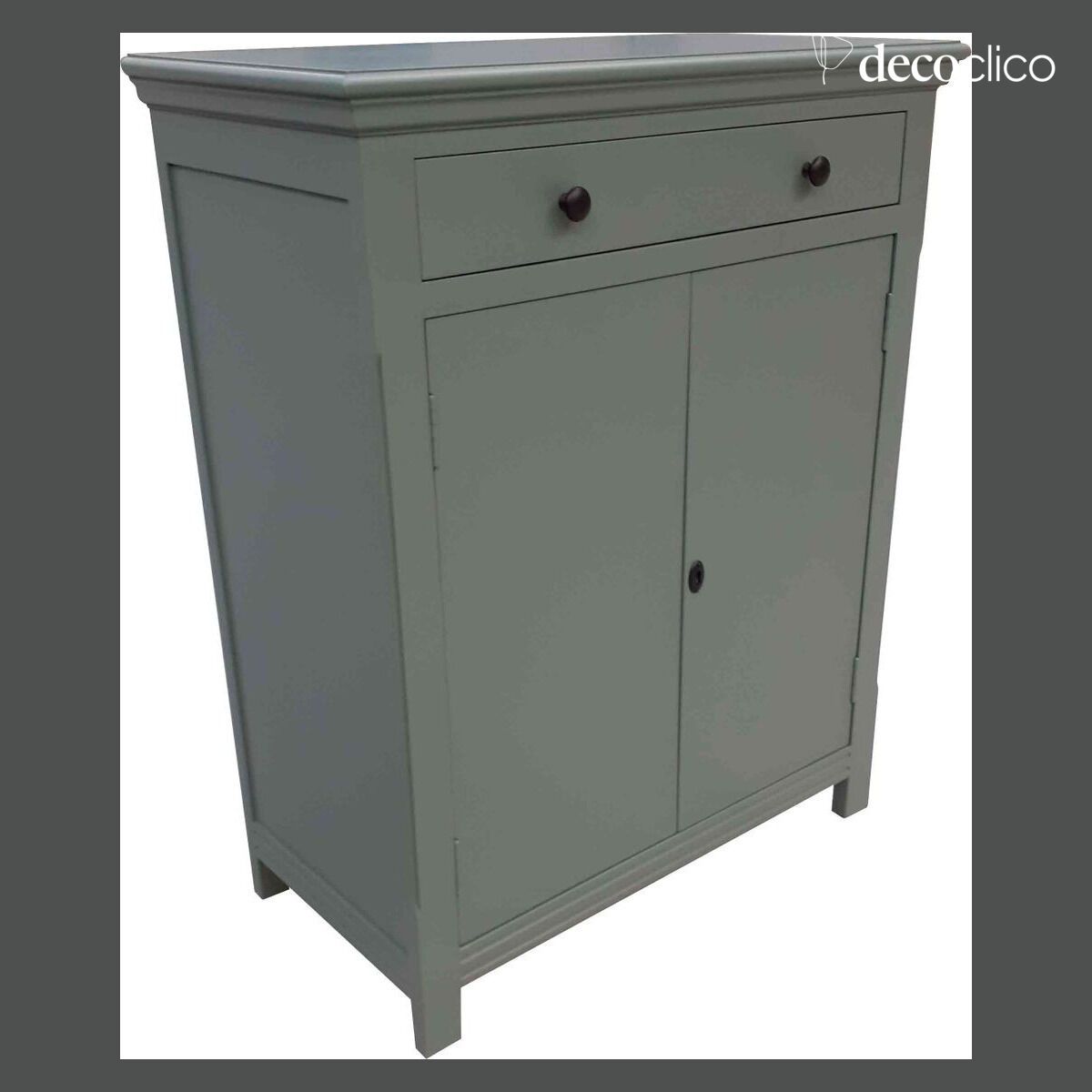 Pariser Sideboard, 2 Türen, 1 Schublade, Seekiefer, salbeigrün Léandre