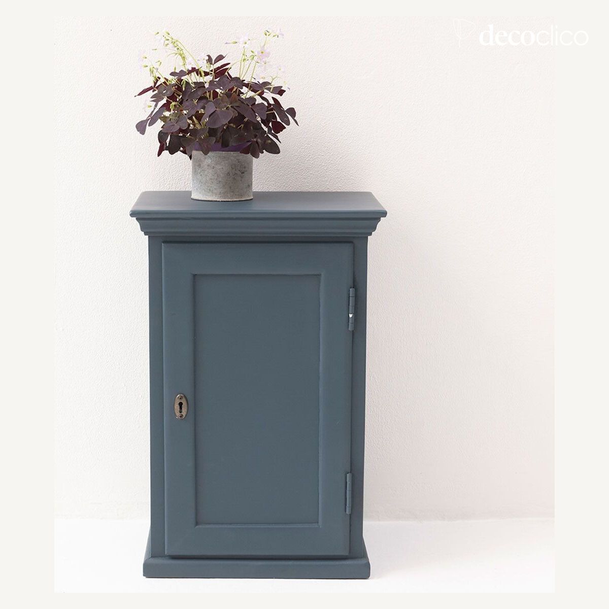 Parisien 1-deurs nachtkastje in blauw maritiem grenen Léandre