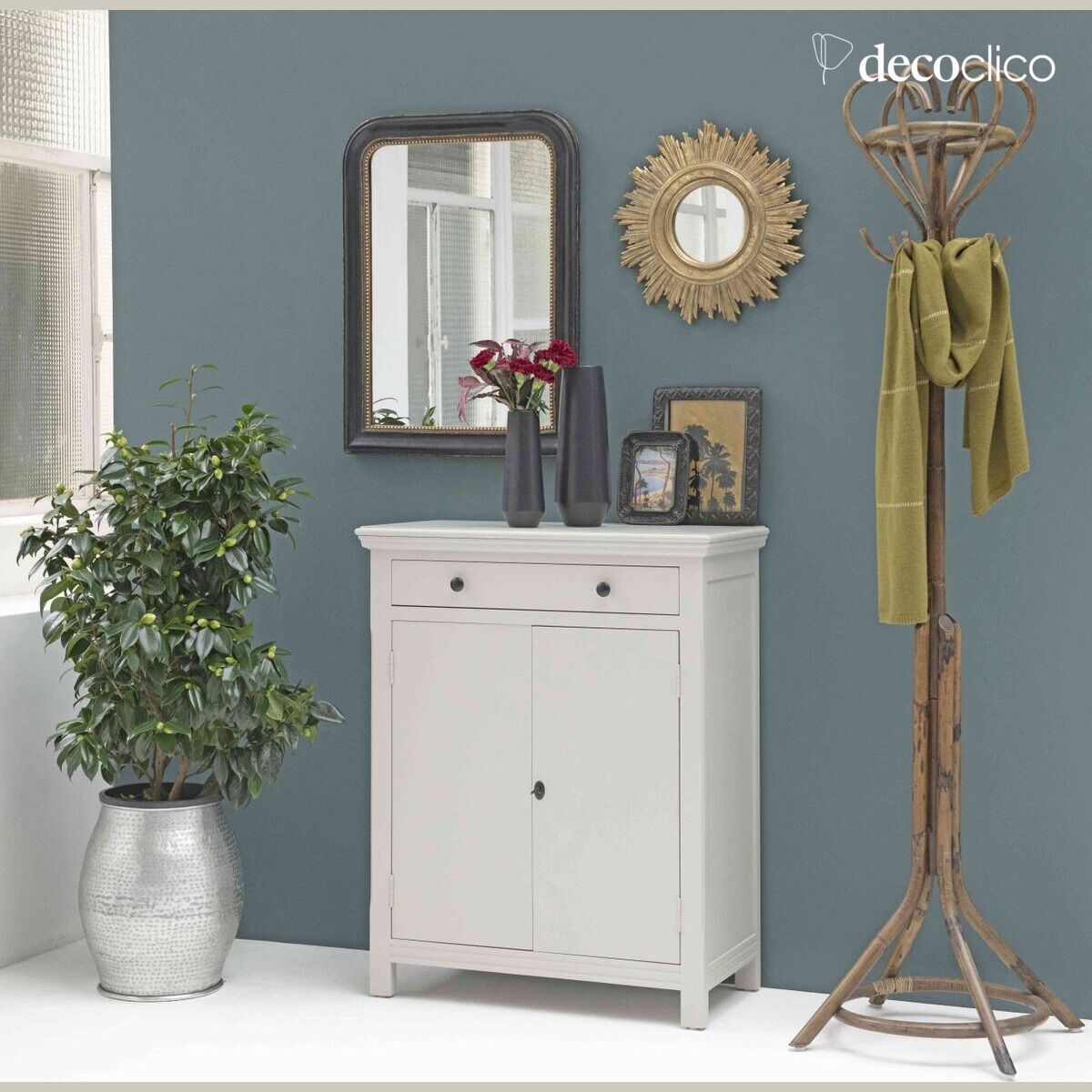 Parrot coat rack with 6 rattan hooks Casatera