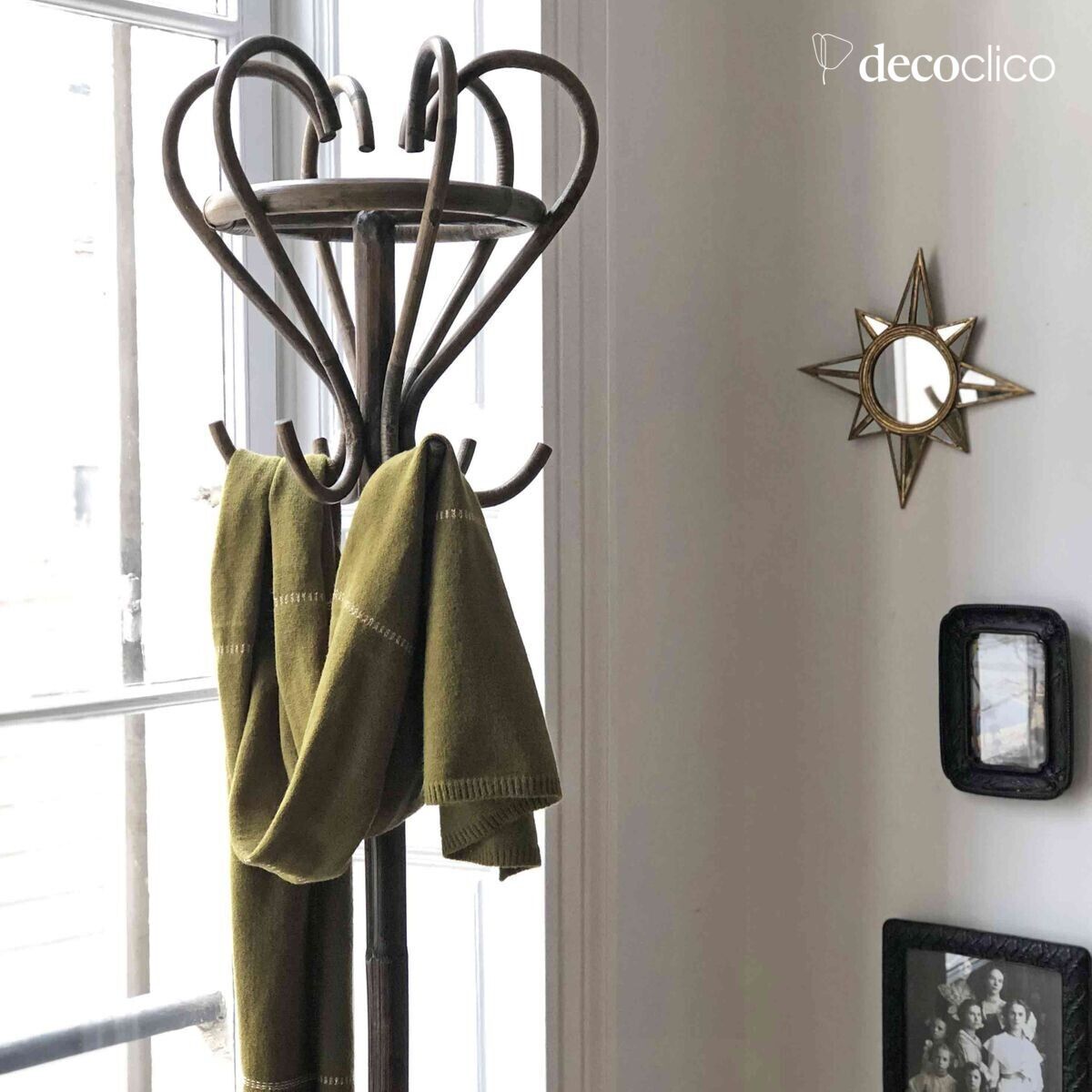 Parrot coat rack with 6 rattan hooks Casatera