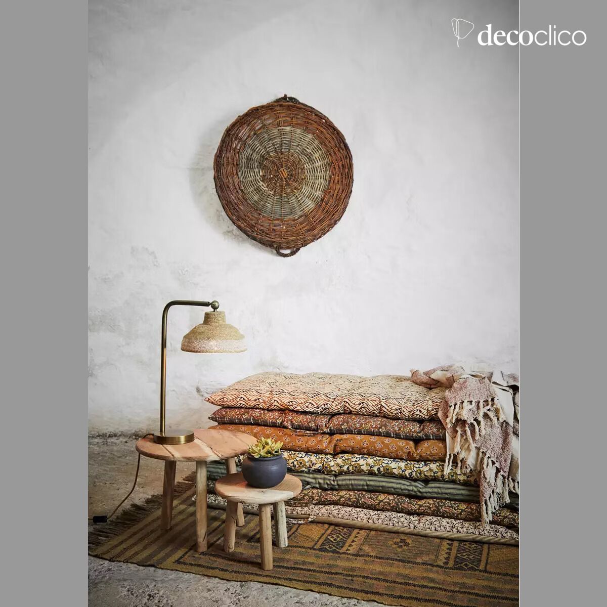 Petit matelas imprimé en coton multicolore Madam Stoltz