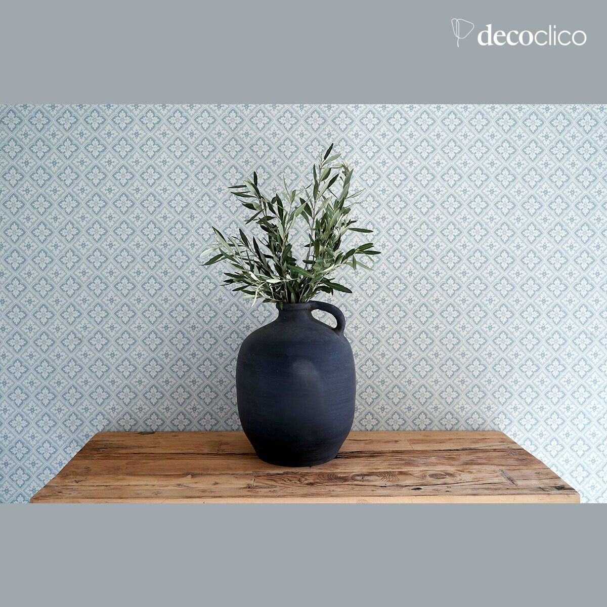 Handgemaakte zwarte terracotta carboy vaas Petra