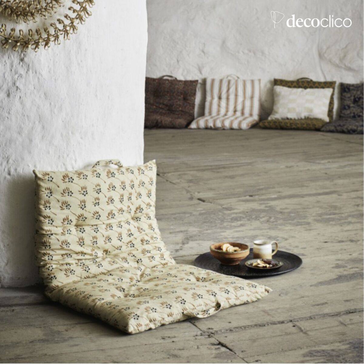 Piccolo materasso stampato in cotone multicolore Madam Stoltz