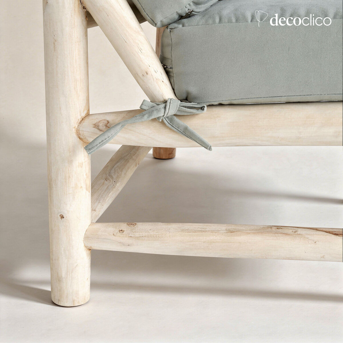 Poltrona bassa lounge in legno di teak Pepper