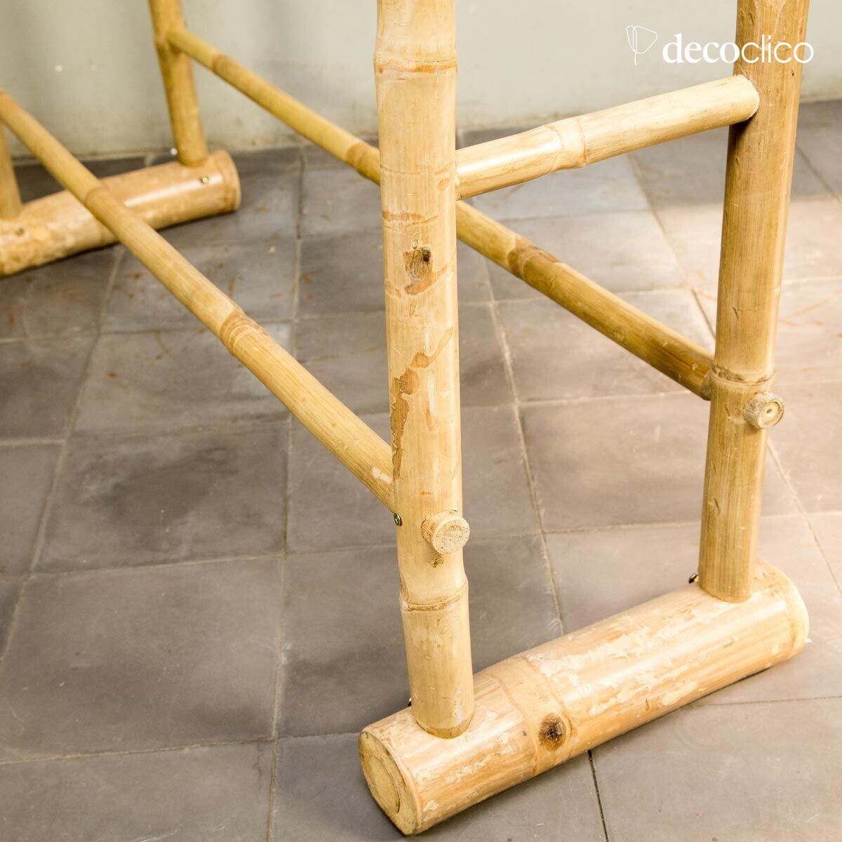 Porte-serviette double en bambou naturel Taman