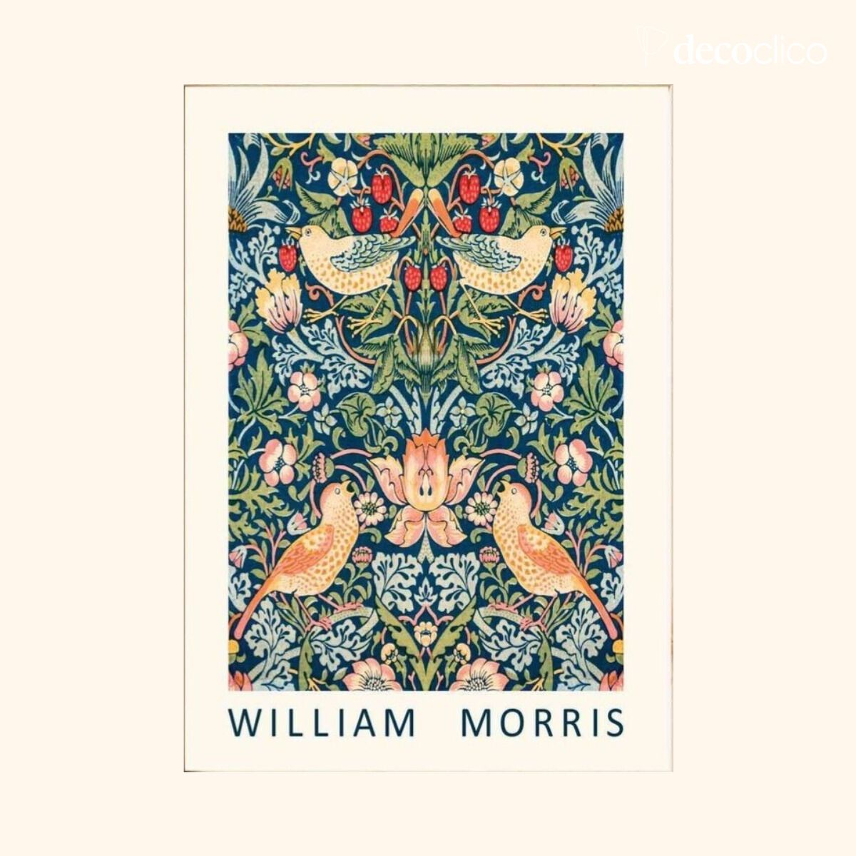 Poster aus Papier William Morris Strawberry thief 30x40 cm Spliid
