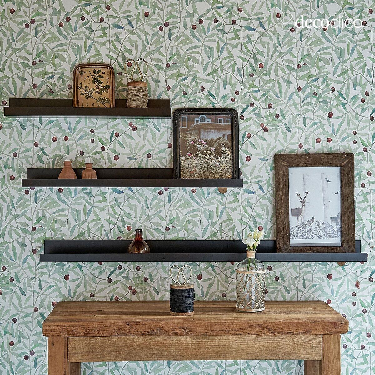 Rahmenregal aus Metall, schwarz matt, 60 cm