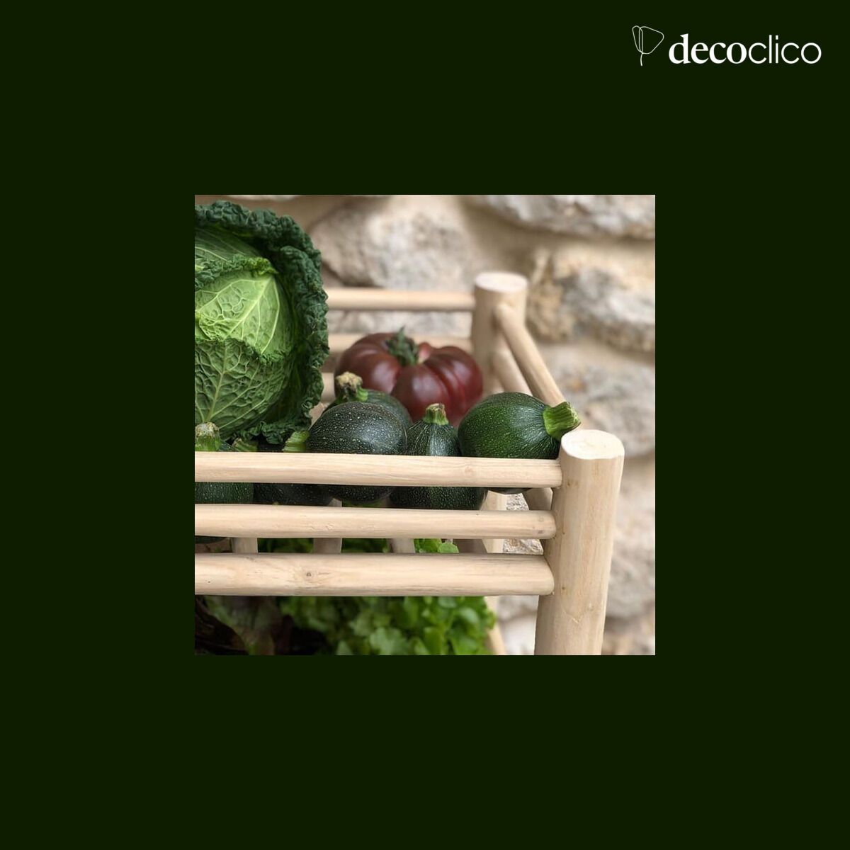 Rangement casiers en bois de teck 3 niveaux Pepper