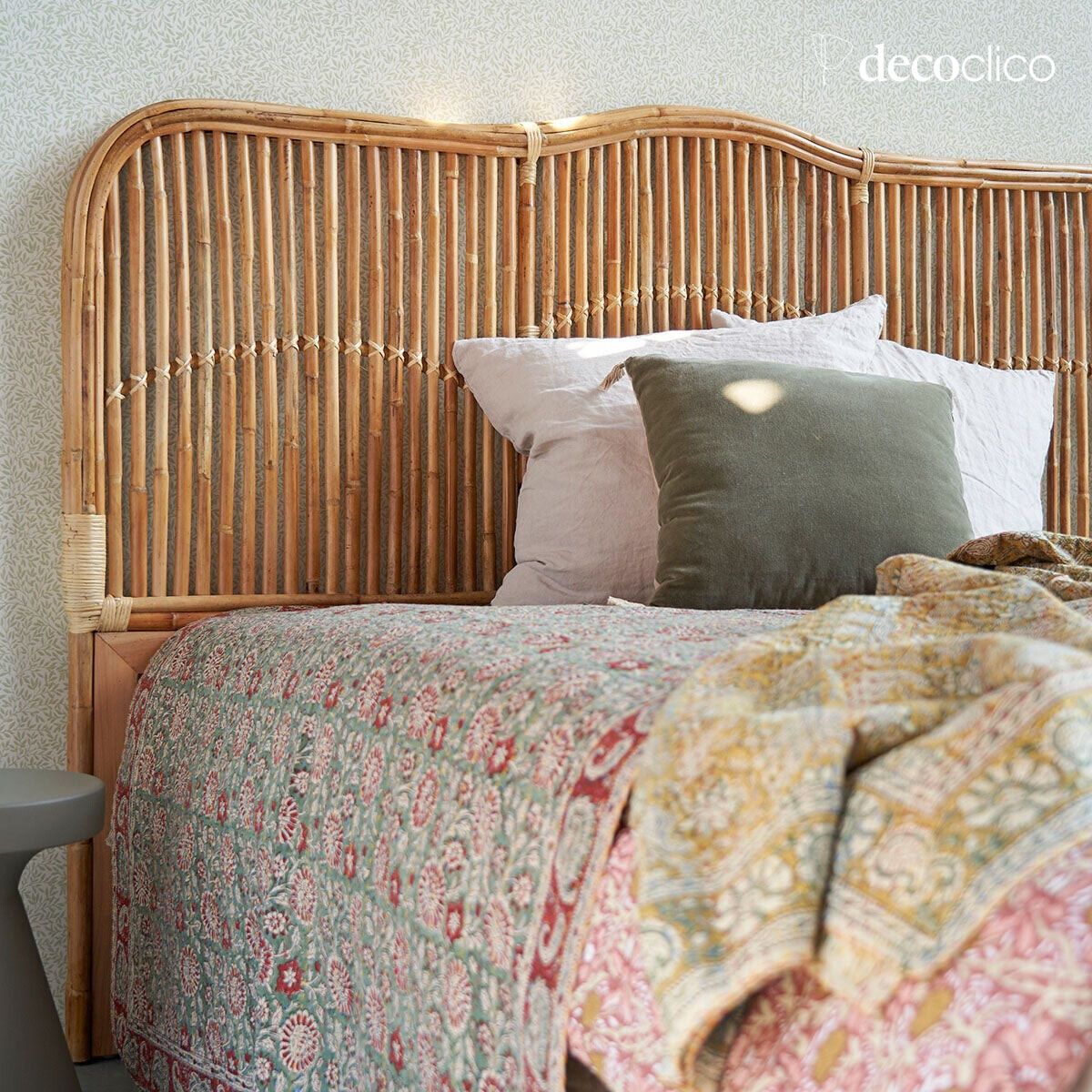 Rattan headboard