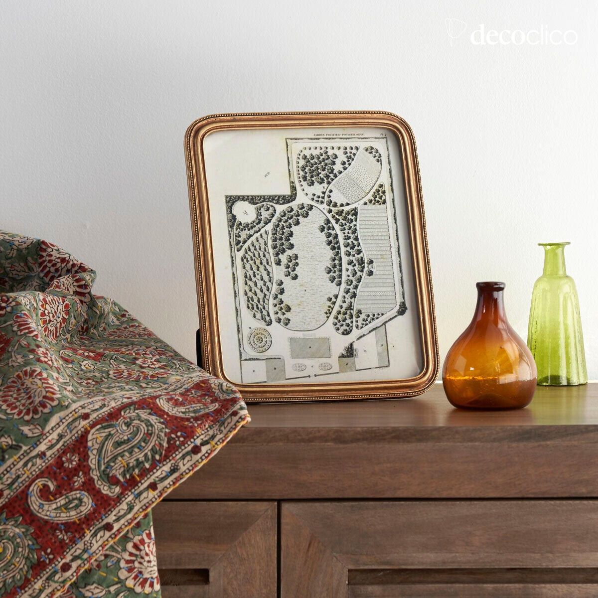 Rechteckiger Bilderrahmen mit Zierleiste, vergoldet, 13 x 18 cm Manderley