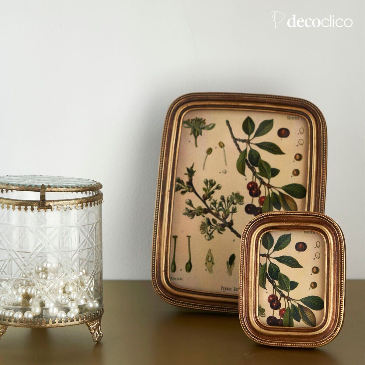 Rechteckiger Bilderrahmen mit Zierleiste, vergoldet, 13 x 18 cm Manderley