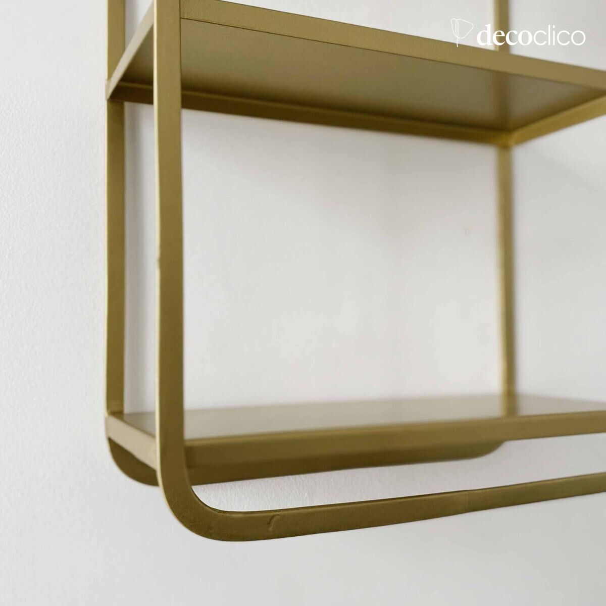 Rechteckiges Wandregal aus Metall in Antik-Optik