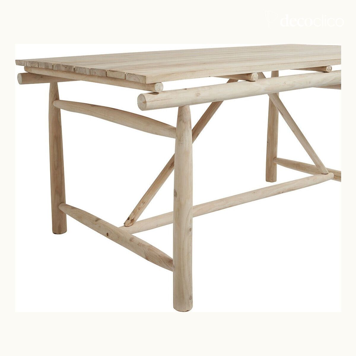 Rechthoekige eettafel van teakhout Pepper