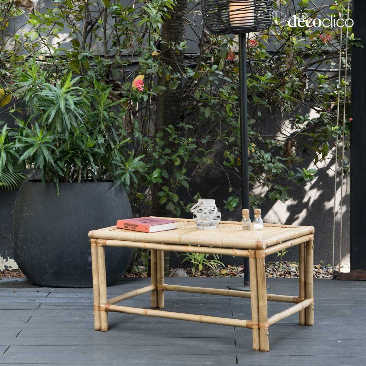 Rectangular coffee table in natural bamboo Taman
