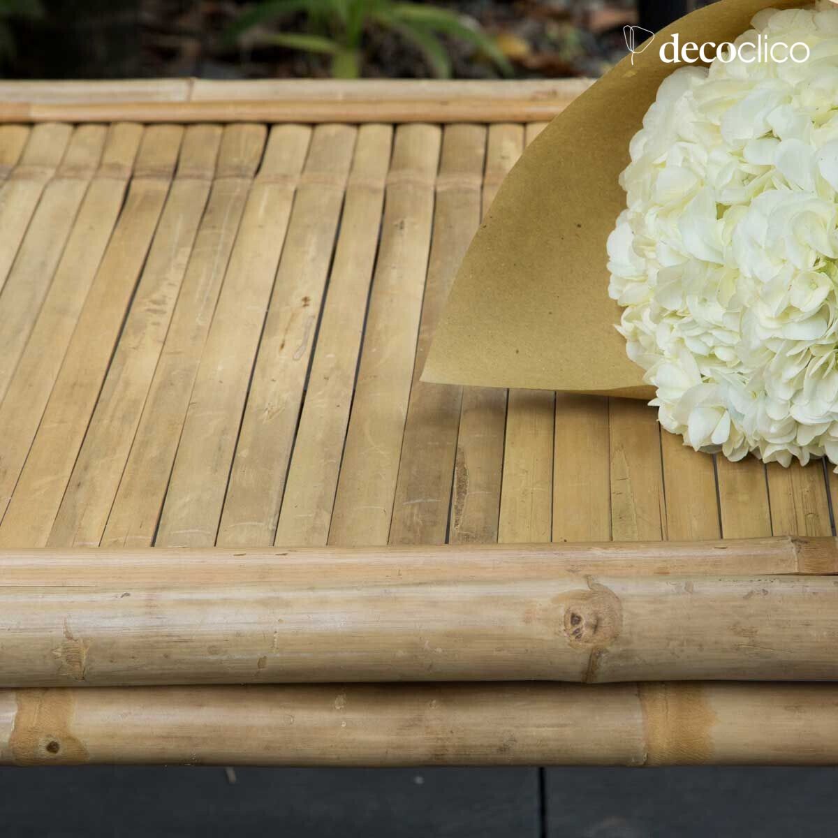 Rectangular coffee table in natural bamboo Taman