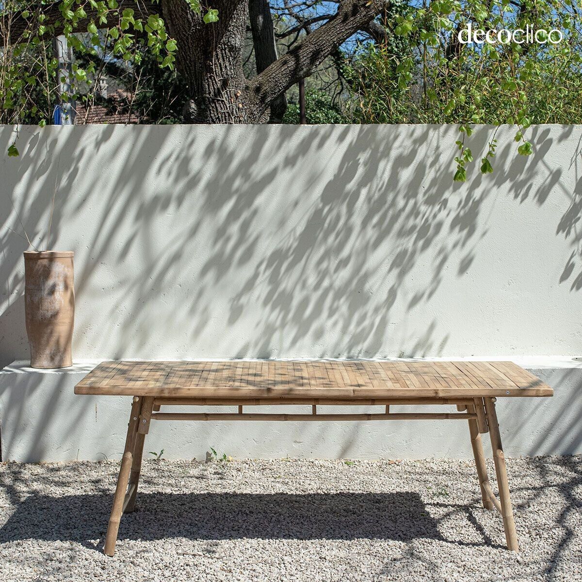 Rectangular coffee table in natural bamboo Taman