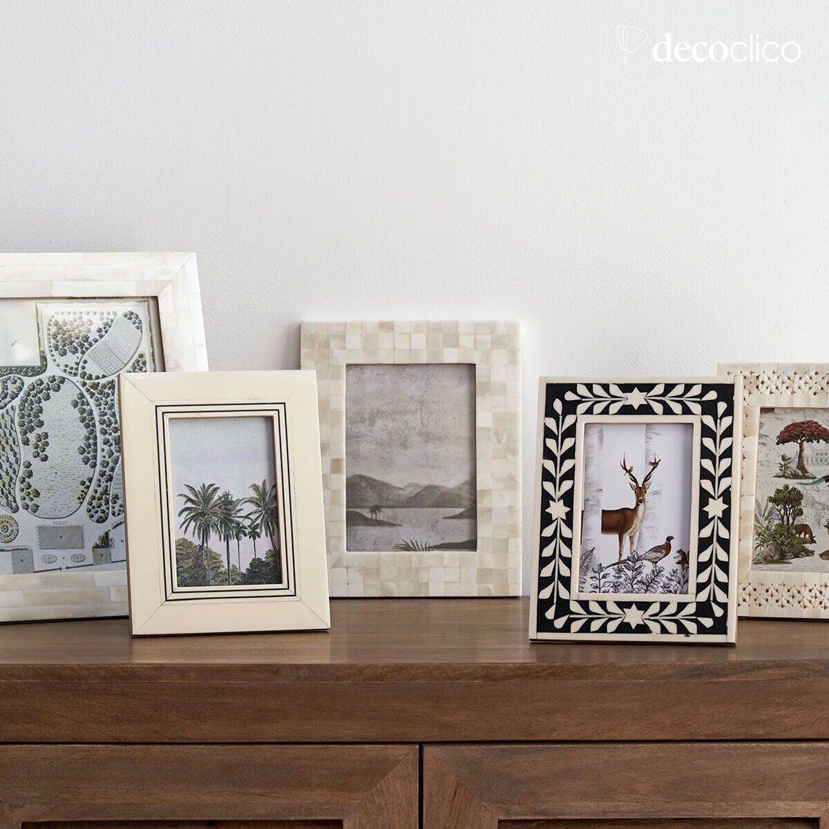 Rectangular frame, ivory color (resin) Manali