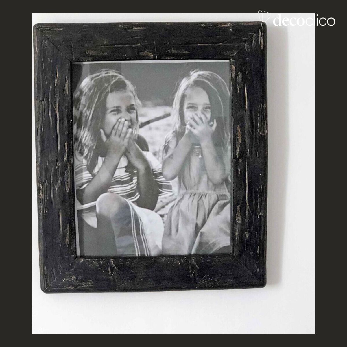 Rectangular photo frame with aged wood finish 33 x 28 cm Manderley