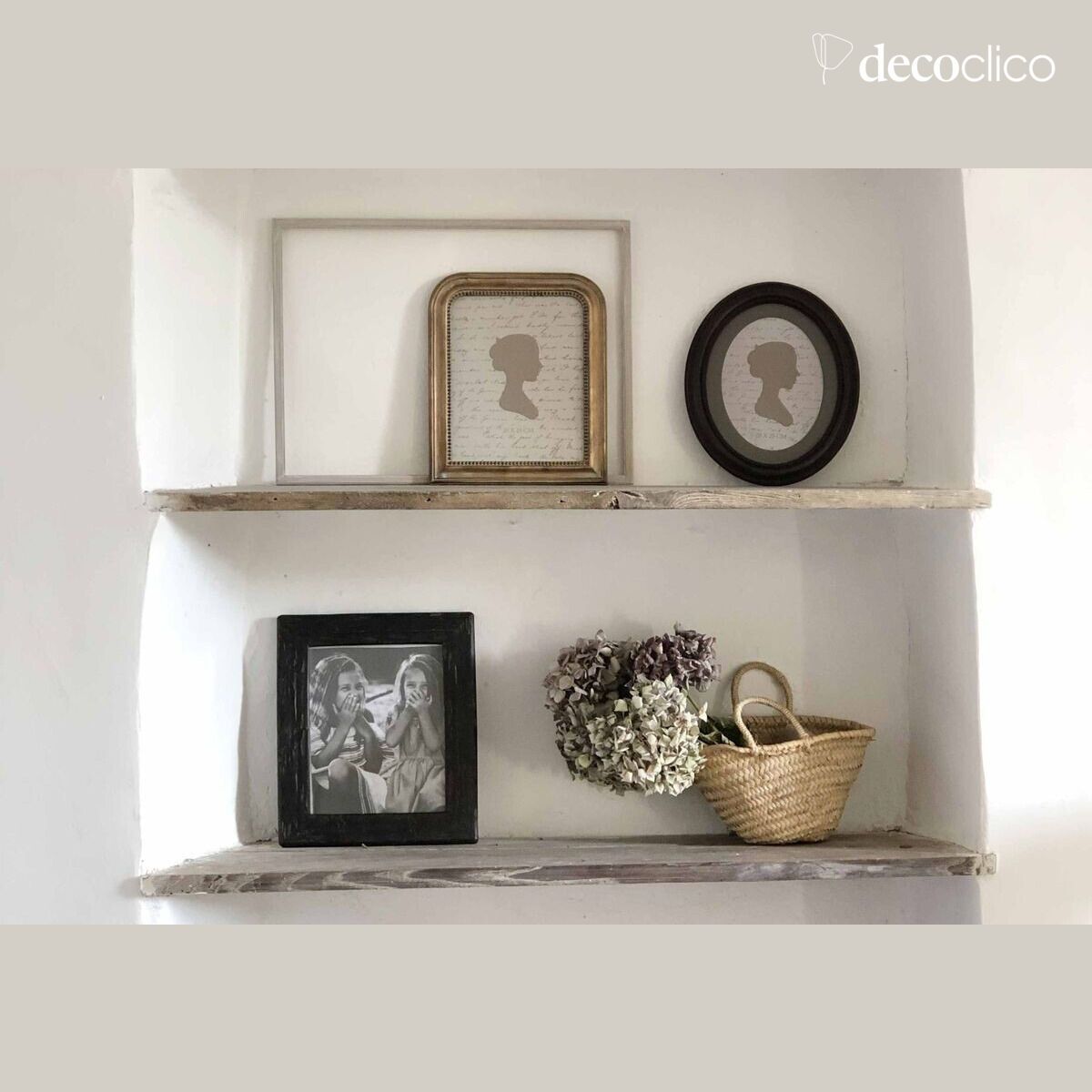 Rectangular photo frame with aged wood finish 33 x 28 cm Manderley