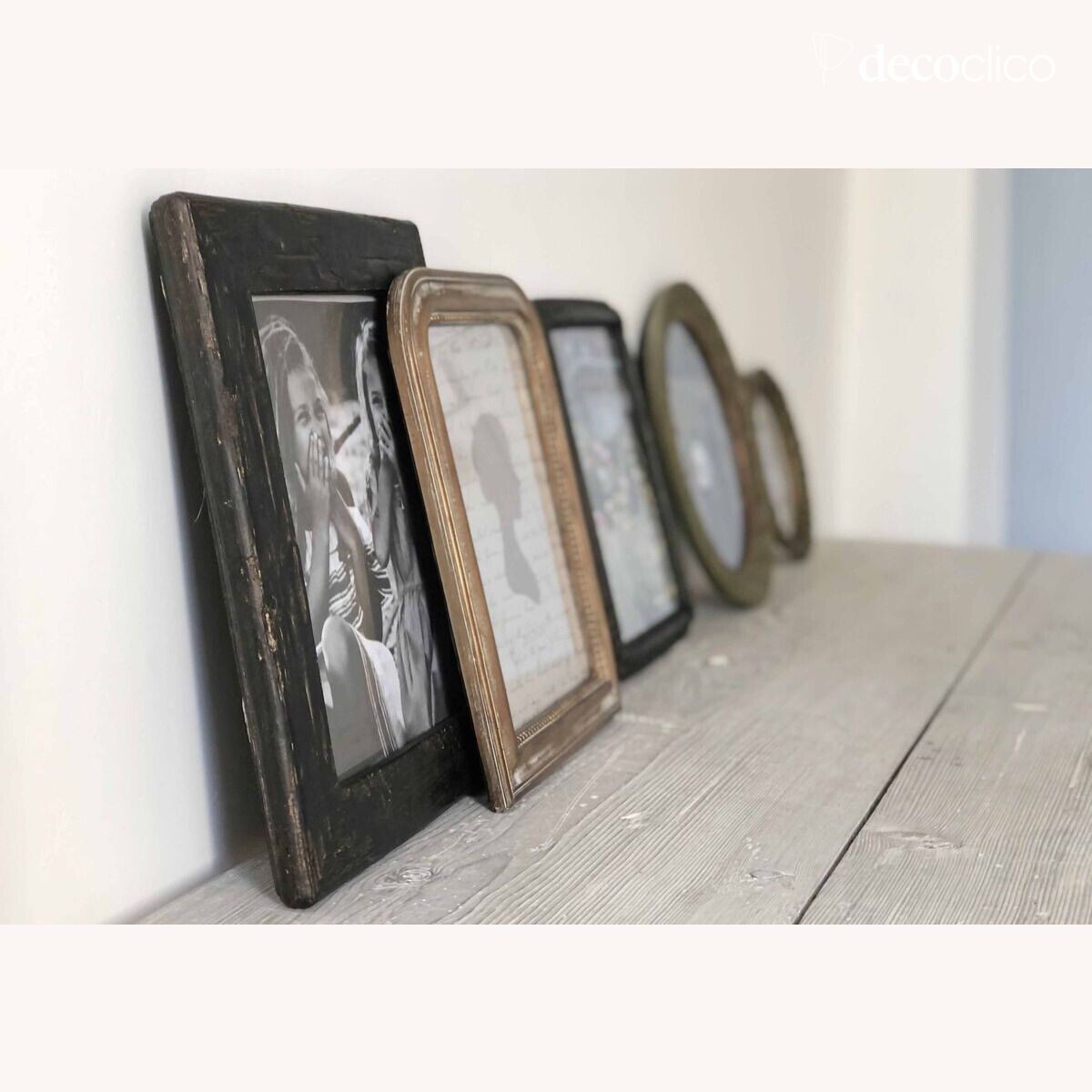 Rectangular photo frame with aged wood finish 33 x 28 cm Manderley