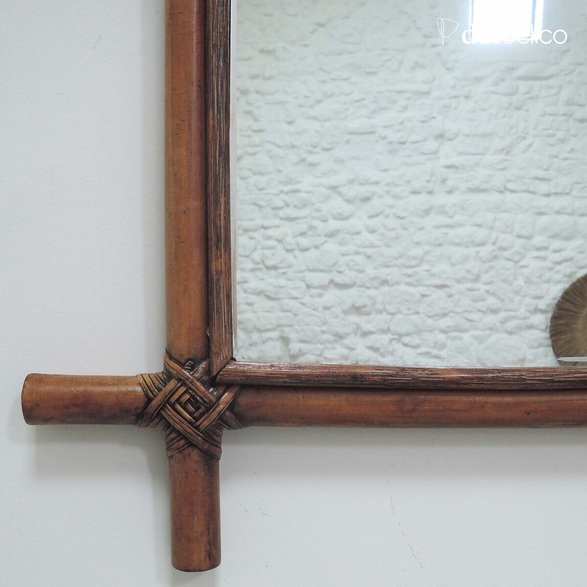 Rectangular rattan mirror 59 x 44 cm  Marcel
