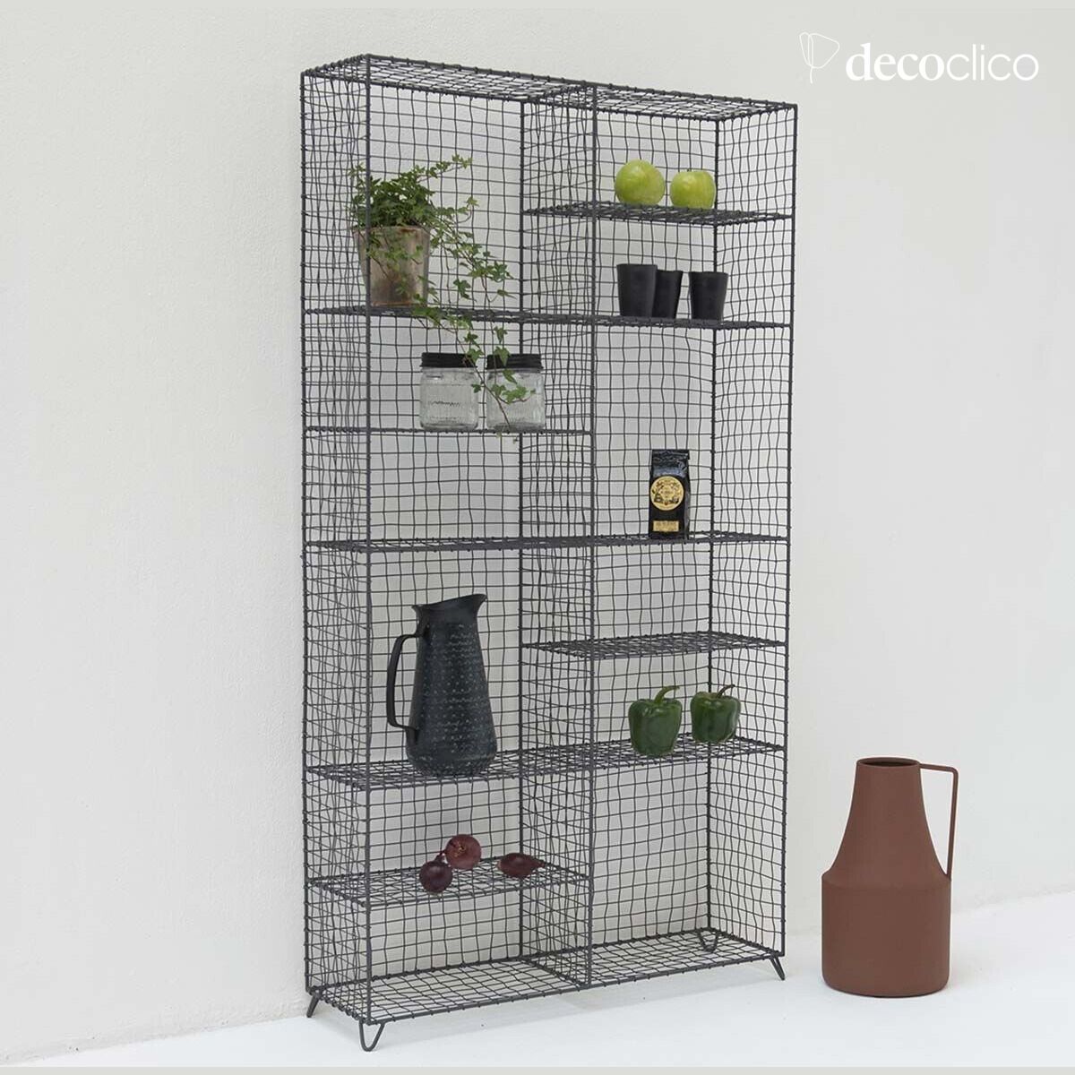 Regal zum Aufstellen aus Metallgitter anthrazit 150 x 80 cm Greed