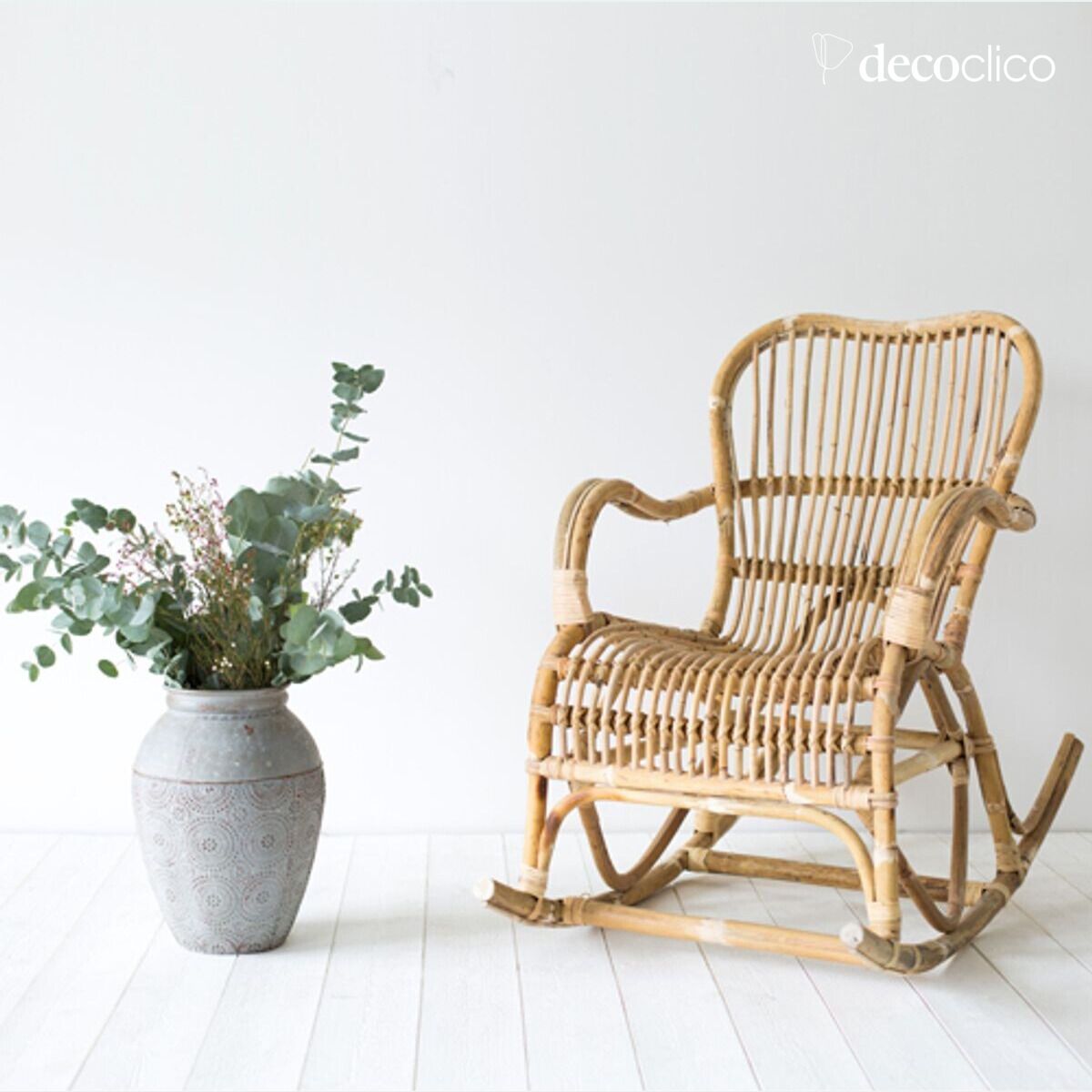 Rocking chair en rotin naturel Moka
